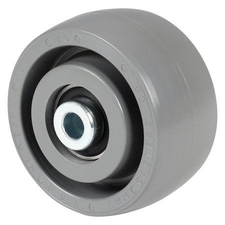 Caster Wheel, 4"dia, 1, 050 lb, Gray