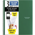 Spiral Notebook Plus Study App, 3 Sub, C