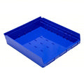 Economy nesting shelf bin, Plastic, Blue, 4 in H, 16 1/2 in W, 17 7/8 in L
