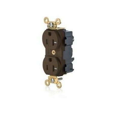 Straight Blade Receptacle, 5-20R, 20 A, 125V AC, Flush Mount, Self-Grounded