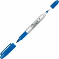 Permanent Marker, Blue, Twin Tip, 12 PK