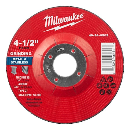 Grinding Wheel, 4 1/2" dia.