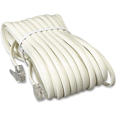 Telephone Extension Cord, 25 ft., Ivory