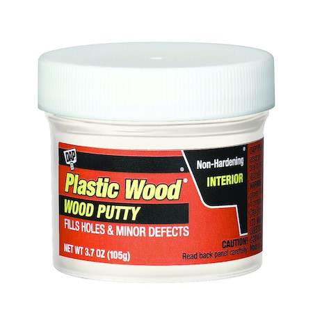 Plastic Wood Wood Putty,PK6 3.7 oz Size, White