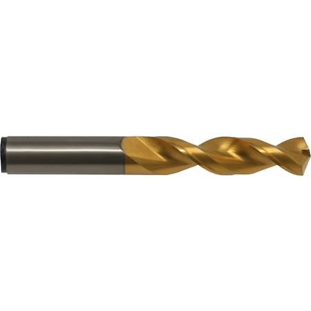 Screw Machine Drill Bit, 15/64 in Size, 135 Degrees Point Angle, Cobalt, TiN Finish
