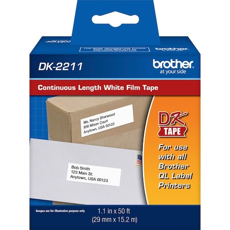 Continuous Label Stock, White, Gloss, 7/64 in W