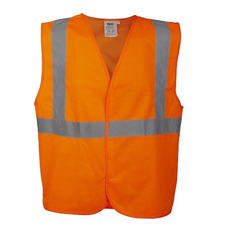 Safety Vest, Type R, Class 2, Orange Solid
