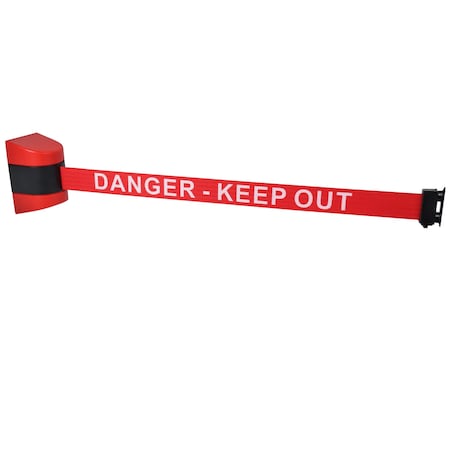 Wall Mounted Retractable Belt Barrier, 2"