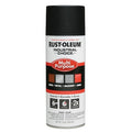Spray Paint, Black, Semi-Flat, Solvent, 12 oz