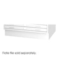 Flat File Cabinet Base, White, Closed
