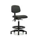 High Bench Chair Desk Chair, Vin, Chr Tilt AA Casters, Berry, No Arms, 26" to 35" Height, Vinyl