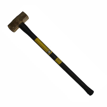 Brass Sledge Hammer, Rubber Handle, 14lb