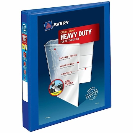 Heavy-Duty View 3 Ring Binder, 1 in