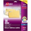 Matte Clear Return Address Labels, PK600