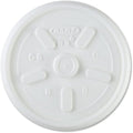Lid for 8 oz. Hot Cup, Flat, Vented, White, Pk1000