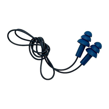 Metal Detectable Earplug, BLU, SIL Cord, PK250