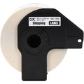 Brother DK Shipping Labels - 4" Width x 2-2/5" Length - White - Paper - 300-/ Roll - 300-/ Roll