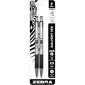 F-301 Bold Retractable Ballpoint 1.6mm Black 2pk