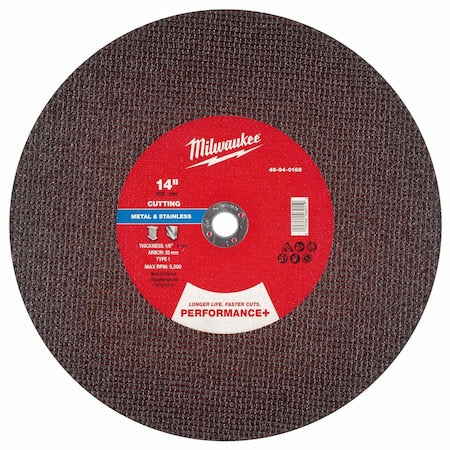 Cut-Off Wheel, 20mm Sz, 14" dia.