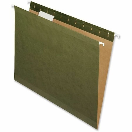 Hanging File Folders, Green, PK25
