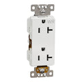 Straight Blade Receptacle, 5-20R, 20 A, 125V AC, 2 Pole, Flush Mount, Self-Grounded