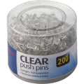 Push Pins, Clear, 1/2" L, PK1200