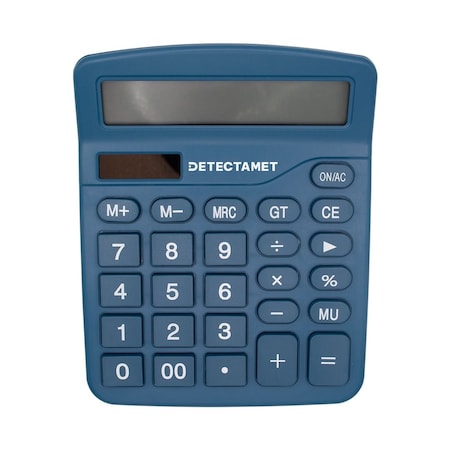 Metal Detectable Desktop Calculator, 4.72" W, 5.9" H