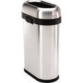 132 gal Indoor Metal Can, Brushed, Stainless Steel, 10.7 in