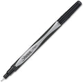 Water-Resistant Ink Porous Point Felt Tip Pen, Stick, Fine 0.4 mm, Black Ink, Black Barrel, PK4