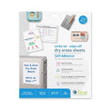 Dry Erase Sheets, Plastic, 11 in, 8 1/2 in