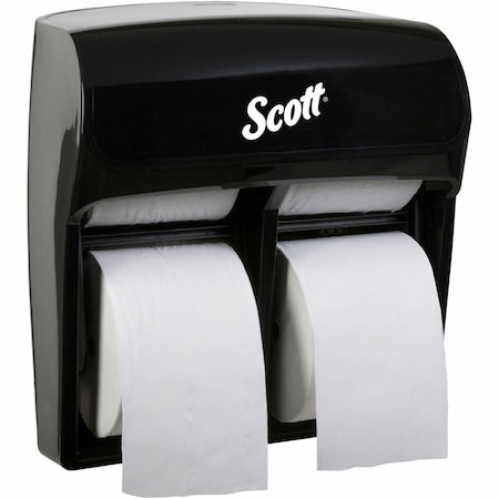 Pro High-Capacity Toilet Paper Dispenser 4 Roll (44518), Black, 11.25" x 12.75" x 6.19" (Qty 1)