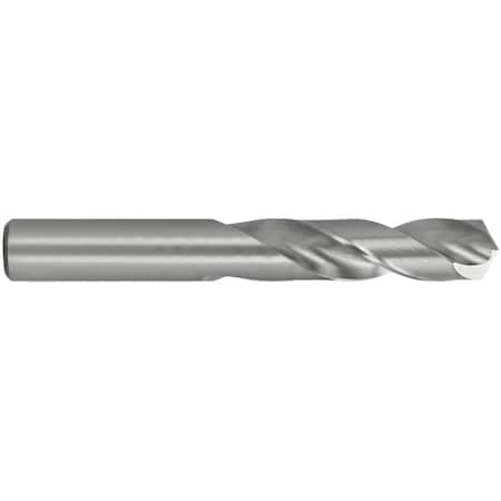 Screw Machine Drill Bit, 9/64 in Size, 135 Degrees Point Angle, High Speed Steel, Bright Finish