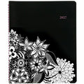 Floradoodle Weekly/Monthly Professional Planner, Floral Artwork, 11 x 8.5, 12-Month (Jan-Dec): 2025