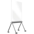 Dry Erase Board, Plastic, 68 1/2 in, 36 in, No Frame Frame, White, Gloss