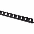 Binding Spine, Black, Plastic, PK100