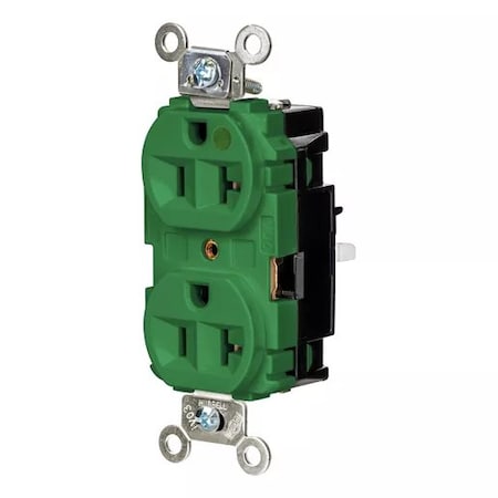Straight Blade Receptacle, 5-20R, 20 A, 125V AC, 2 Pole, 3 Wire, Surface Mount, Grounded