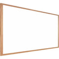 Dry Erase Board, Plastic, 36 in, 46 1/2 in, Aluminum Frame, White, Gloss