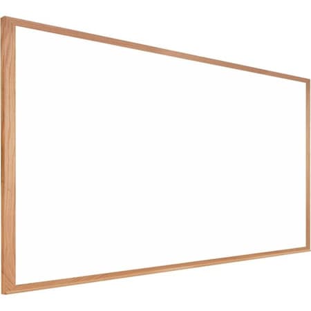 Dry Erase Board, Plastic, 36 in, 46 1/2 in, Aluminum Frame, White, Gloss