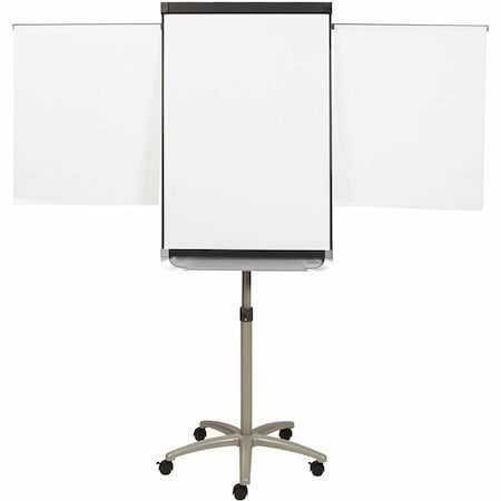 Dry Erase Board, Steel, 38 1/4 in, 27 in, Aluminum Frame, White, Gloss