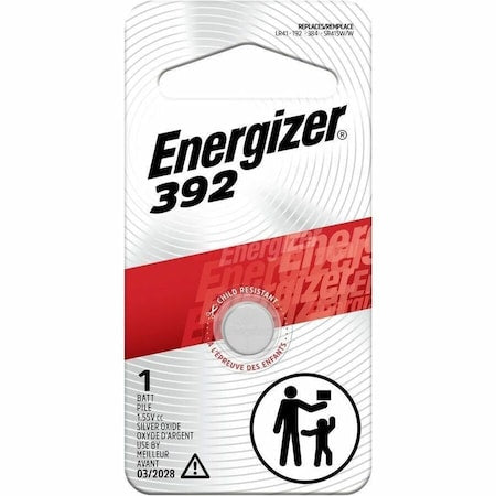 Energizer 392 Silver Oxide Button Battery, 1 Pack - For Watch - 1.5 V DC - 1 Pack