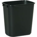 Deskside 3 gal Rectangular Indoor Plastic Can, Black, None, Plastic, 8 1/4 in