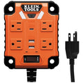 Power Strip, Surge, USB, 4 5-15R, 5-15P, 5 ft., Orange
