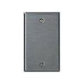 Blank Wall Plate, Number of Gangs: 1 Stainless Steel, Silver