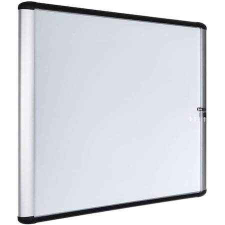 Porcelain Enclosed Bulletin Board 28"W x 38-45/64"H