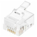 Plug, Mod, RJ12,6P6C, Flat, Stranded, PK50