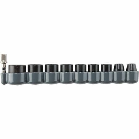 3/8 in Drive Impact XPS Metric Impact Socket S, 10 pcs Standard Socket, Black Oxide