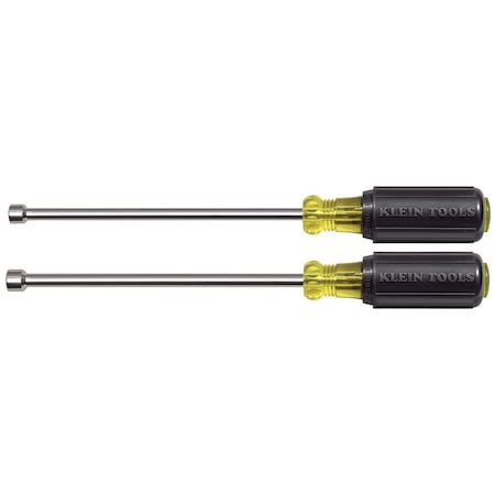 Nut Driver Set, Magnetic Nut Drivers, 6-Inch Shafts, 2-Piece