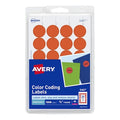 Laser/Inkjet Label, 3/4 in Label W, 3/4 in Label H, 24 Labels per Sheet Neon Red