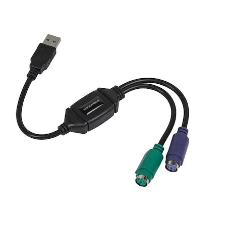 USB to PS/2 Dual Ps2 Conv Adapter, Blk