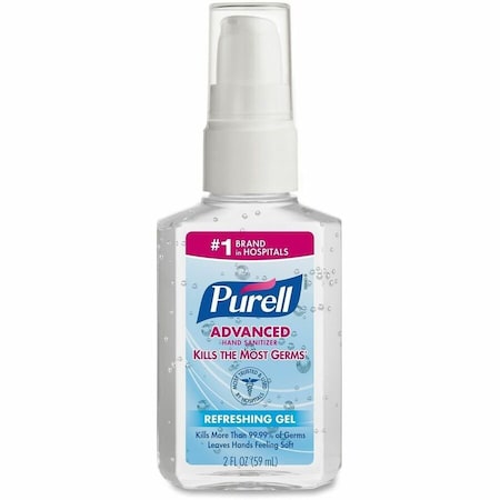 Advanced Hand Sanitizer Gel, 2oz Portable Pump Bottle, PK24